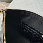 Dior Five-pointed star rice box bag, hobo messenger bag, canvas embroidery, chain, Tengge cracked leather washed sheepskin, shoulder bag, handbag, 22*13