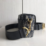 Dior Mini Montaigne Bag 30 Montaigne Mini Box Bag Vintage CD Messenger Bag Wide Shoulder Strap Crossbody Shoulder Bag 17.5*13