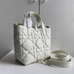 New Dior Lady 95.22 toujours series, vertical style, Teng pattern imported cowhide, vegetable basket bag, shopping bag, handbag, shoulder bag, cross-body bag, 16*18*12