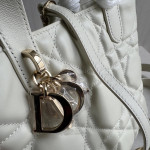 New Dior Lady 95.22 toujours series, vertical style, Teng pattern imported cowhide, vegetable basket bag, shopping bag, handbag, shoulder bag, cross-body bag, 16*18*12
