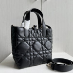 New Dior Lady 95.22 toujours series, vertical style, Teng pattern imported cowhide, vegetable basket bag, shopping bag, handbag, shoulder bag, cross-body bag, 16*18*12