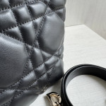 New Dior Lady 95.22 toujours series, vertical style, Teng pattern imported cowhide, vegetable basket bag, shopping bag, handbag, shoulder bag, cross-body bag, 16*18*12