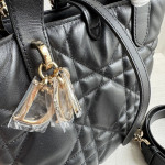 New Dior Lady 95.22 toujours series, vertical style, Teng pattern imported cowhide, vegetable basket bag, shopping bag, handbag, shoulder bag, cross-body bag, 16*18*12