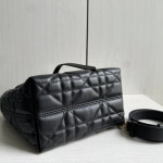 New Dior Lady 95.22 toujours series, vertical style, Teng pattern imported cowhide, vegetable basket bag, shopping bag, handbag, shoulder bag, cross-body bag, 16*18*12