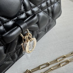 Top-tier Dior lambskin quilted woc bow bowknot bag chain cross-body messenger bag phone bag 22*11