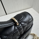 Top-tier Dior lambskin quilted woc bow bowknot bag chain cross-body messenger bag phone bag 22*11