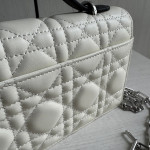 Top-tier Dior lambskin quilted woc bow bowknot bag chain cross-body messenger bag phone bag 22*11