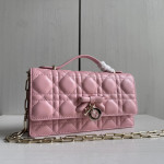 Top-tier Dior lambskin quilted woc bow bowknot bag chain cross-body messenger bag phone bag 22*11