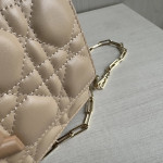 Top-tier Dior lambskin quilted woc bow bowknot bag chain cross-body messenger bag phone bag 22*11