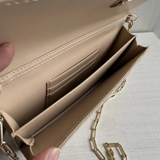 Top-tier Dior lambskin quilted woc bow bowknot bag chain cross-body messenger bag phone bag 22*11