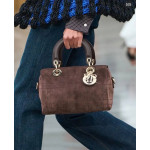 Top-tier Dior Daffa bag, suede and CD matte leather classic diamond pattern handbag, cross-body shoulder bag, 24*16