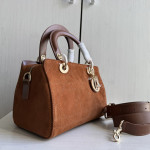 Top-tier Dior Daffa bag, suede and CD matte leather classic diamond pattern handbag, cross-body shoulder bag, 24*16