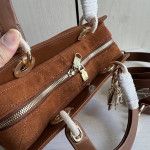 Top-tier Dior Daffa bag, suede and CD matte leather classic diamond pattern handbag, cross-body shoulder bag, 24*16