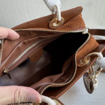 Top-tier Dior Daffa bag, suede and CD matte leather classic diamond pattern handbag, cross-body shoulder bag, 24*16