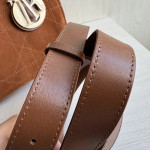 Top-tier Dior Daffa bag, suede and CD matte leather classic diamond pattern handbag, cross-body shoulder bag, 24*16