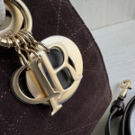 Top-tier Dior Daffa bag, suede and CD matte leather classic diamond pattern handbag, cross-body shoulder bag, 24*16