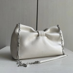Top-level dior bow bag, bowknot bag, CD imported lambskin, chain shoulder bag, messenger bag, clutch bag, 26*16
