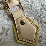 Imported fabric, steel hardware, LV monogram, sand dune color, color-blocked leather, small size 25cm, pillow bag, handbag, shoulder bag