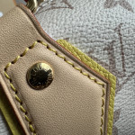 Imported fabric, steel hardware, LV monogram, sand dune color, color-blocked leather, small size 25cm, pillow bag, handbag, shoulder bag