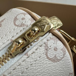 Imported fabric, steel hardware, LV monogram, sand dune color, color-blocked leather, small size 25cm, pillow bag, handbag, shoulder bag