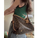 New LV yellow leather patchwork carryall messenger bag, single shoulder bag PM, crossbody bag, large size 39*30*15, small size 29*12*24