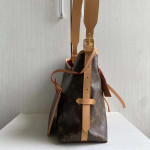 New LV yellow leather patchwork carryall messenger bag, single shoulder bag PM, crossbody bag, large size 39*30*15, small size 29*12*24