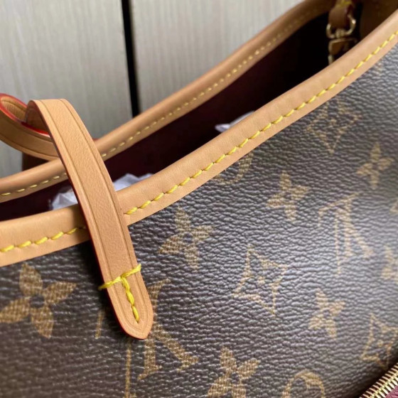 New LV yellow leather patchwork carryall messenger bag, single shoulder bag PM, crossbody bag, large size 39*30*15, small size 29*12*24