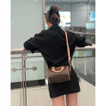 LV nano large sp 20cm aged yellow leather patchwork leather phone bag Boston bag mini pillow bag messenger bag