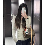 LV nano large sp 20cm aged yellow leather patchwork leather phone bag Boston bag mini pillow bag messenger bag