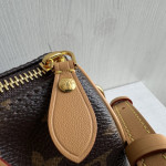 LV nano large sp 20cm aged yellow leather patchwork leather phone bag Boston bag mini pillow bag messenger bag