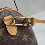 LV nano large sp 20cm aged yellow leather patchwork leather phone bag Boston bag mini pillow bag messenger bag