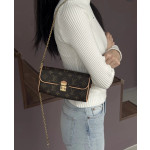 LV classic monogram yellow leather mini chain crossbody bag with lock clasp, camille style, phone bag, single shoulder crossbody bag, 20*10