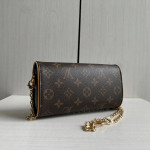 LV classic monogram yellow leather mini chain crossbody bag with lock clasp, camille style, phone bag, single shoulder crossbody bag, 20*10