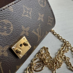 LV classic monogram yellow leather mini chain crossbody bag with lock clasp, camille style, phone bag, single shoulder crossbody bag, 20*10